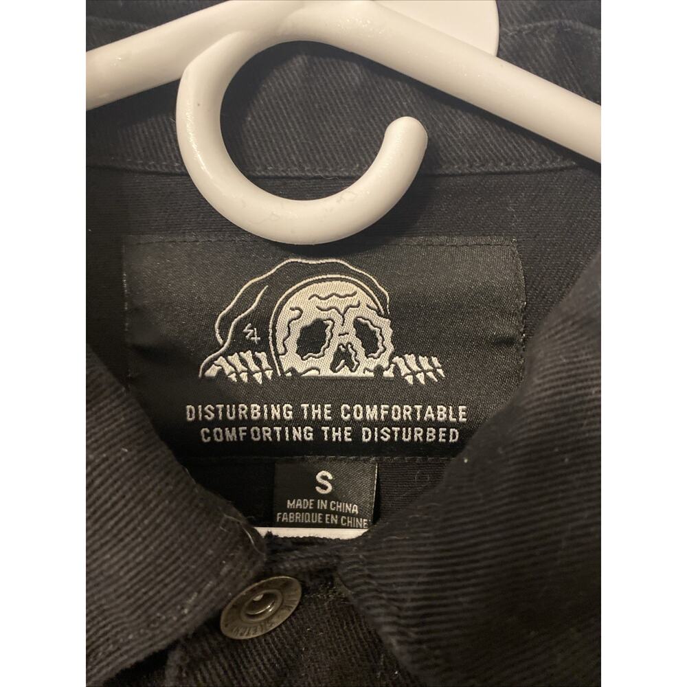 Lurking Class Embroidered Black Denim Jacket Size Small - Picture 5 of 5
